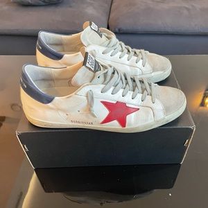 Golden Goose Superstar Classic White Leather and Suede Men Sneakers US 10 EU 43